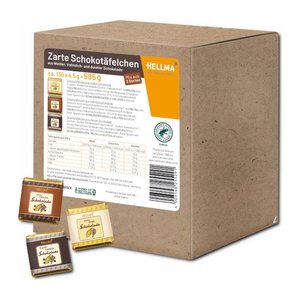 HELLMA Zarte Schokotäfelchen Schokolade 130 St./585,0 g, 130 St.