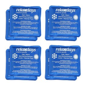 relaxdays Kühlpads 10045232_0 blau 11,0 x 11,0 cm, 8 St.