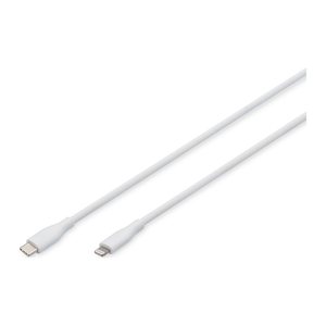 DIGITUS USB 2.0 Kabel Typ C-Lightning Silikon 0,5m MFI weiß