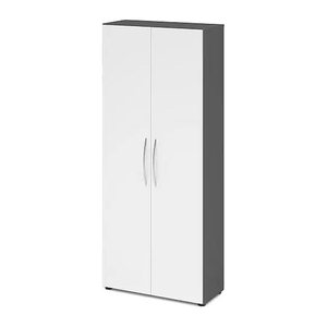 HAMMERBACHER Aktenschrank 4100, V4100/G/W/BM grafit, weiß 4 Fachböden 80,0 x 34,6 x 188,0 cm