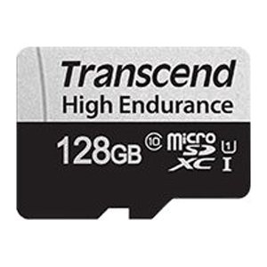 SD microSD Card 128GB Transcend SDXC USD350V w/Adapter