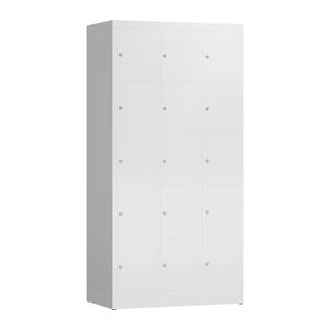 ClassiX Schließfachschrank signalweiß X-520537, 15 Schließfächer 87,0 x 50,0 x 180,0 cm