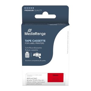 MediaRange Schriftbandka. Brother TZ-451/TZe-451 24mm 8m sw