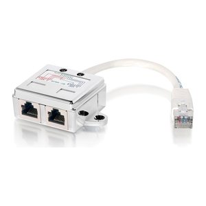 Equip 2-Port Splitter Cat5e RJ45->2xRJ45 FTP St/Bu 0.15m Polybeutel