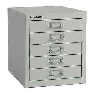 BISLEY MultiDrawer™ L125 Schubladenschrank lichtgrau 5 Schubladen 27,9 x 38,0 x 32,5 cm, 1 St.