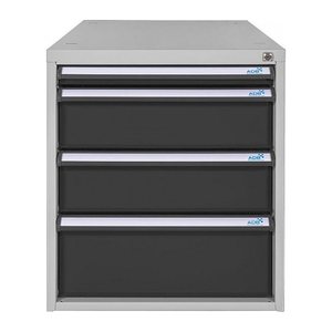 ADB Schubladenschrank anthrazit, lichtgrau 4 Schubladen 53,1 x 70,0 x 65,0 cm, 1 St.