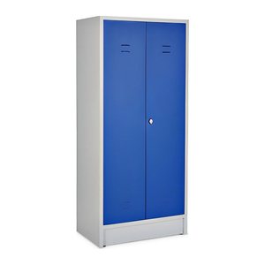 Putzmittelspind (600 Breit) – Lichtgrau / Enzianblau