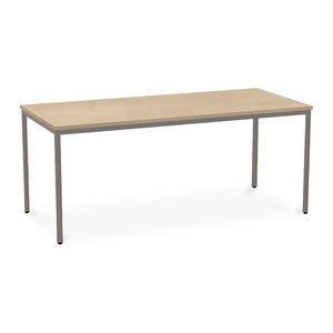 Besprechungstisch in verschiedenen Größen – G: Weißaluminium (1800 x 800 x 750 mm, Platte Ahorn)