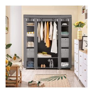 SONGMICS Stoffschrank, LSF03G grau 150,0 x 45,0 x 175,0 cm, 1 St.