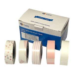 G&G Etikettenrolle 5er Set mit verschiedenen Muster 15x50mm