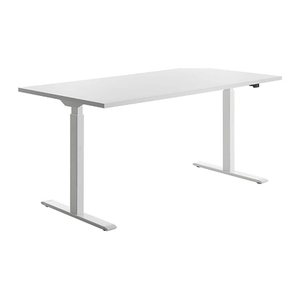 Topstar E-Table elektrisch höhenverstellbarer Schreibtisch weiß rechteckig, T-Fuß-Gestell weiß 160,0 x 80,0 cm