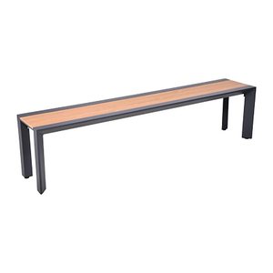 Garden Pleasure Sitzbank SILEA 305474 anthrazit, holz-optik natur Metall 180,0 cm