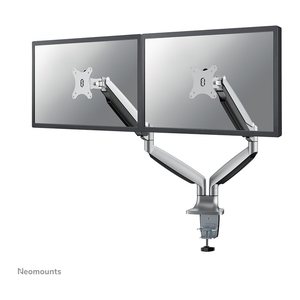 Neomounts Monitor-Halterung NM-D750DSILVER silber für 2 Monitore, Tischklemme, Tischbohrung