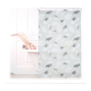 relaxdays Duschrollo Blätter 80,0 x 240,0 cm