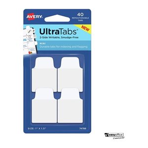 AVERY Zweckform UltraTabs Mini Haftmarker weiß 40 Blatt