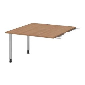 HAMMERBACHER Verbindungsplatte höhenverstellbar KT12C nussbaum, silber rechteckig 120,0 x 130,0 x 72,0 - 74,0 cm