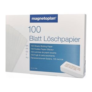 magnetoplan Löschpapier für Tafellöscher, 100 Blatt