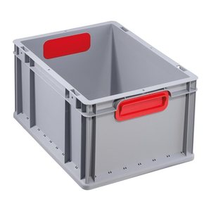 Allit ProfiPlus Eurobox grau, rot 30,0 x 40,0 x 22,0 cm, 1 St.