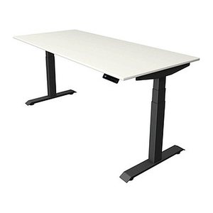 Kerkmann Move 4 elektrisch höhenverstellbarer Schreibtisch weiß rechteckig, T-Fuß-Gestell grau 180,0 x 80,0 cm
