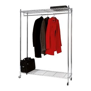 ALBA Rollgarderobe PMMOBI grau Metall Stange für bis zu 26 Bügel Haken 89,0 x 168,0 cm, 1 St.