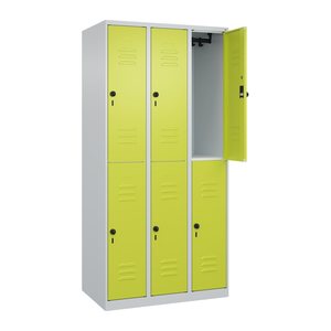 CP Spind Classic Plus clowngrün, lichtgrau 080300-30 S10009, 6 Schließfächer 90,0 x 50,0 x 185,0 cm