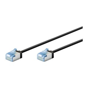 goobay RJ-45 Netzwerkkabel 0,15 m schwarz bis zu 10,00 Gbit/Sek. bis zu 500 MHz, 1 St.