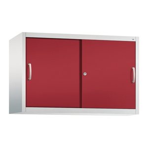 CP Aufsatz-Schiebetürenschrank C 2000 Acurado, 2045-00 S10092 lichtgrau, rubinrot 1 Fachboden 120,0 x 40,0 x 79,0 cm