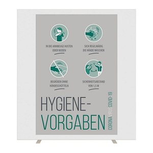 PAPERFLOW Trennwand easyScreen, Hygiene-Vorgaben weiß 160,0 x 174,0 cm, 1 St.