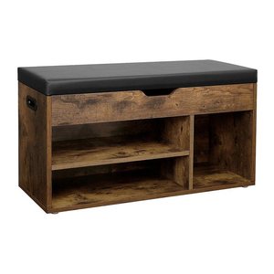 VASAGLE Schuhbank LHS30BX braun, schwarz Holz 80,0 cm