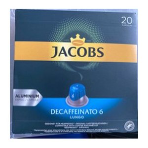 JACOBS DECAFFEINATO Kaffeekapseln, Arabica- und Robustabohnen mild, 20 St.