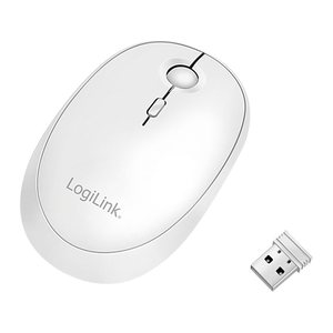 Logilink Maus Funk & Bluetooth,2.4GHz,800/1200/1600dpi,weiß