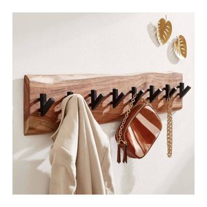 WOHNLING Wandgarderobe WL6.357 akazie Holz 8 Haken 90,0 x 19,0 cm, 1 St.