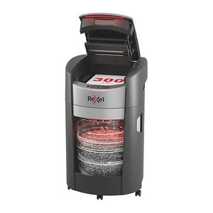 Rexel ShredMax AutoFeed+ 300M Aktenvernichter mit Partikelschnitt P-5, 2 x 5 mm, bis 300 Blatt