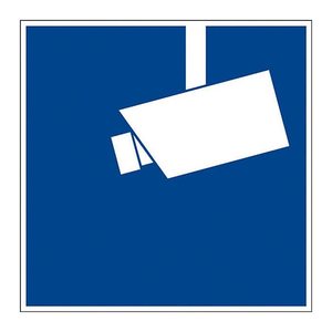 SafetyMarking® Hinweisaufkleber "Hinweis Videoüberwachung" quadratisch 10,0 x 10,0 cm, 1 St.