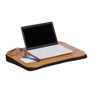 relaxdays Laptopkissen schwarz, braun