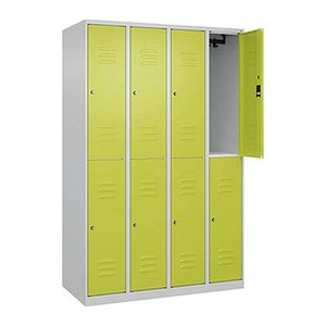 CP Spind Classic Plus clowngrün, lichtgrau 080300-40 S10046, 8 Schließfächer 120,0 x 50,0 x 185,0 cm