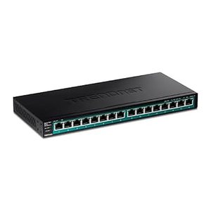 TRENDnet Switch 16-Port Gbit PoE+ 120W 19"