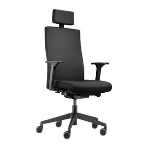 Trendoffice by Dauphin Bürostuhl to-strike comfort mit Nackenstütze, 9246 Stoff schwarz, Gestell schwarz