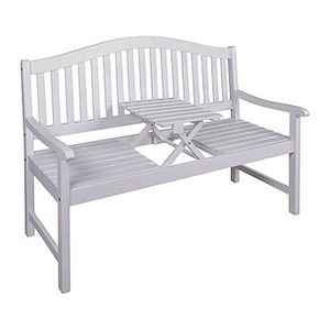 Garden Pleasure Gartenbank SINGAPUR 985074 weiß Holz 150,0 cm