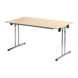 SODEMATUB Mehrzwecktisch ahorn rechteckig, Rundrohr chrom, 160,0 x 70,0 x 74,0 cm