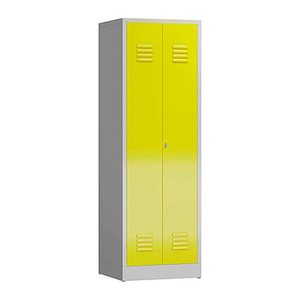 ClassiX Spind lichtgrau, zinkgelb X-510716, 1 Schließfach 59,0 x 50,0 x 180,0 cm
