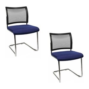 Topstar Besucherstühle Visit 20 Net NV490 G260 blau, schwarz Stoff, 2 St.