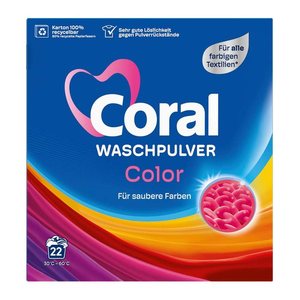 Coral COLOR Waschmittel Pulver, 1,43 kg
