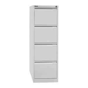 BISLEY Hängeregistraturschrank lichtgrau 4 Schubladen 41,3 x 62,2 x 132,1 cm, 1 St.
