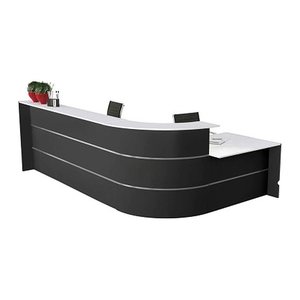 Kerkmann Empfangstheke BARI L-Form, anthrazit, weiß 370,0 x 200,0 x 112,0 cm