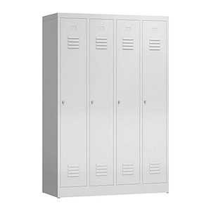 ClassiX Spind lichtgrau X-510140, 4 Schließfächer 118,0 x 50,0 x 180,0 cm