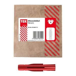 TOX TRI 8/51 010600111 Universaldübel Ø 8 mm x 51 mm, 6 St.