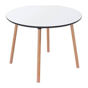 meet powered by PAPERFLOW PALOMBA Bistrotisch rund MDF-Platte weiß 100,0 x 100,0 x 75,0 cm, 1 St.