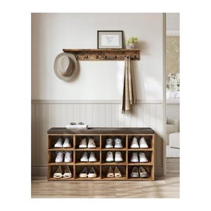 VASAGLE Schuhbank LHS012B01 vintagebraun, dunkelbraun Holz 104,0 cm