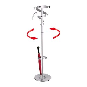 Kerkmann Kleiderständer Ohio 30605114 silber Metall 10 Haken 40,0 x 180,0 cm, 1 St.